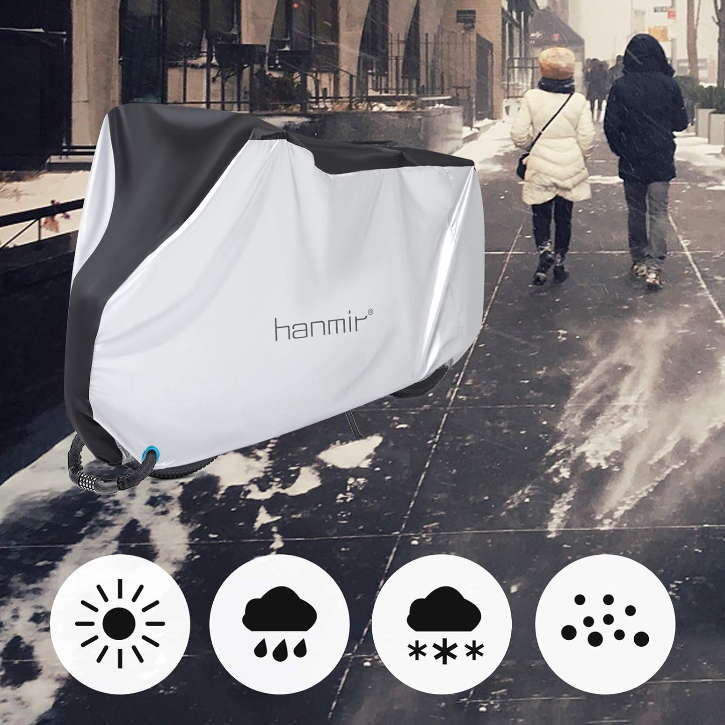 Skiennix Waterproof Bike Cover - Heavy Duty Protection Against Rain, Snow & UV | Fits Mountain & Road Bikes