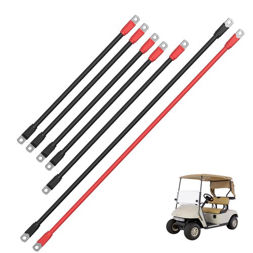 DRIVE UP Golf Cart Battery Cable Set 4 Guage for EZGO TXT Medalist 1994-Up 36V 48V Models(Set of 5)