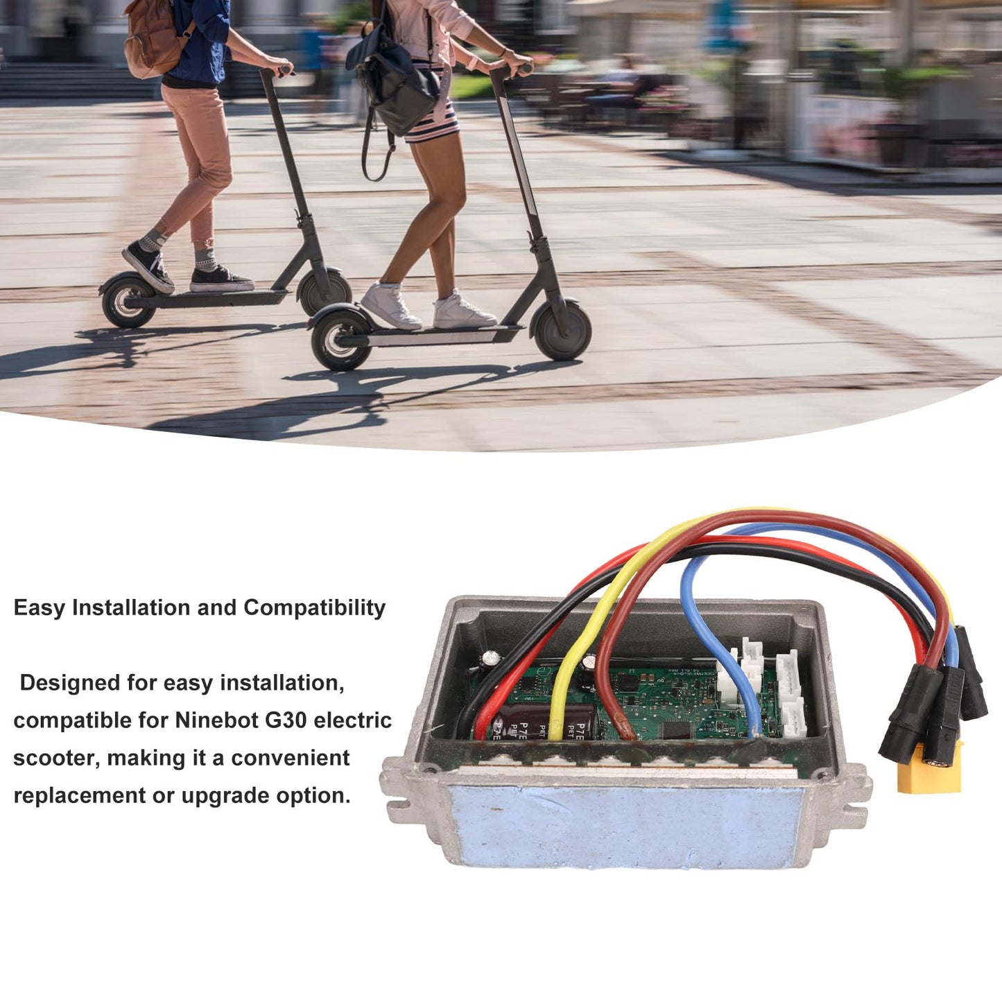 VGEBY Electric Scooter Control Board, Aluminum Alloy Electric Scooter Motherboard Controller Assembly Kit for G30 Scooter Controller