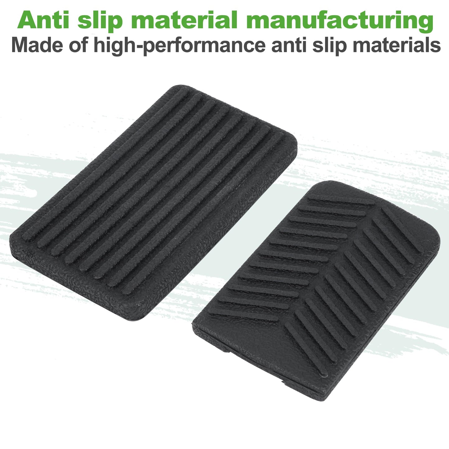 10L0L Golf Cart Accelerator & Brake Pedal Pad Cover Kit for EZGO RXV 2008-Up Gas and Electric Vehicles - OEM# 600252 610471 600255 610529