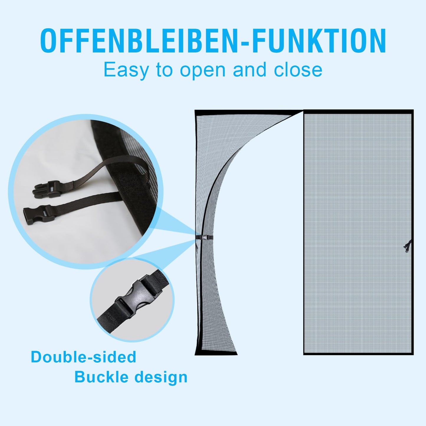 Cnynail Fiberglass Magnetic Screen Door for 72''x80'' Doors,Screen Size 74"x81" Self-Sealing with Strong Magnets, Anti-Tearing Reinforced Fiberglass Mesh Keeps Bugs Out Perfect for Front,Sliding Doors