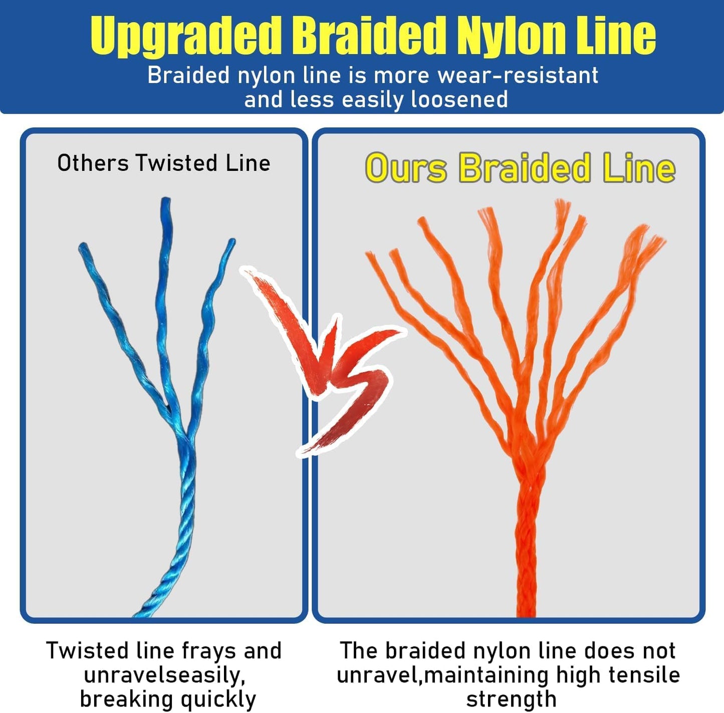 LURKA Mason Line String,#18 540 Feet 8 Braided Construction Nylon Line with Spool Fluorescent Orange String Line for Precision Work, DIY, and Gardening Projects (Fluorescent Orange)
