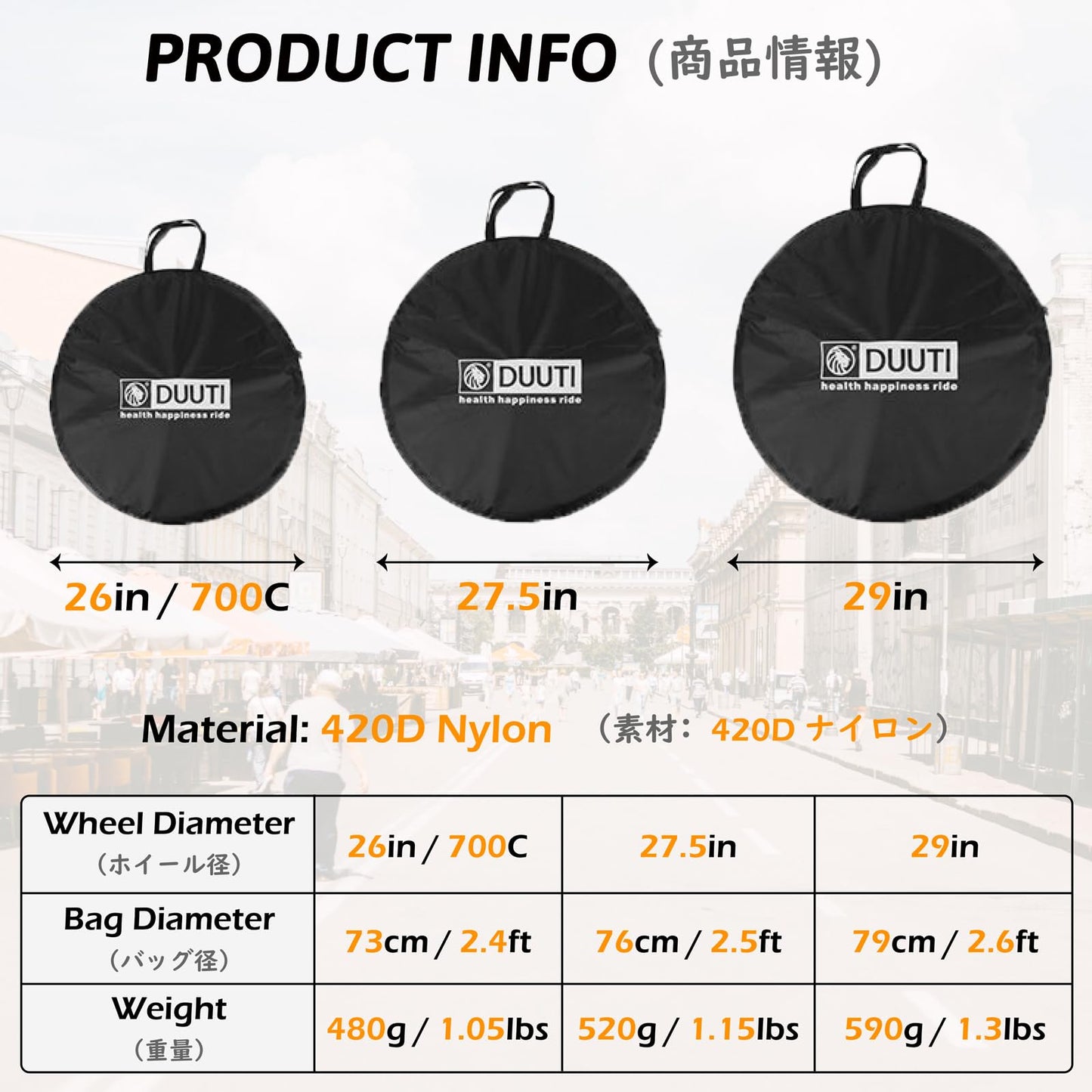 TRIWONDER Bike Wheel Bag Bicycle Travel Case Cover for MTB Road Bike 26" 27.5" 29" Wheel Set Carry Bag 2 Pack (29")