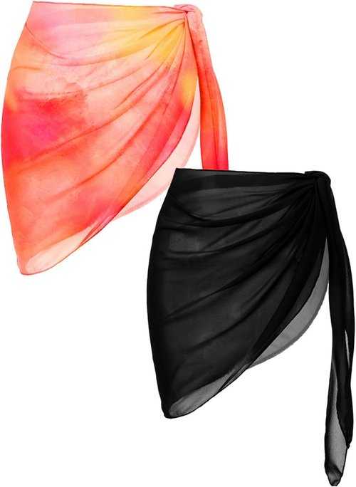 Ekouaer Sarong Coverups for Women - Chiffon Beach Wrap Skirt | Swimwear Sizes S-XXL