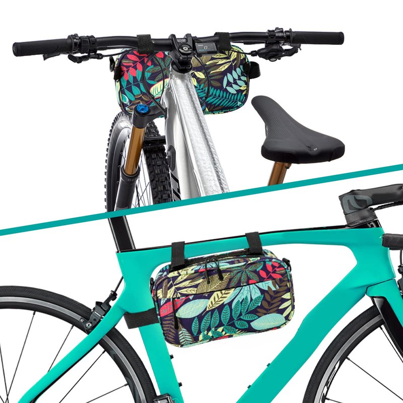 YEEGO DIRECT Handlebar Bag for Bicycles, Bike Bag Multifunctional Water-resistant Scooter Crossbag Handbag Slant Across Front,Bike Frame Accessories (Green)
