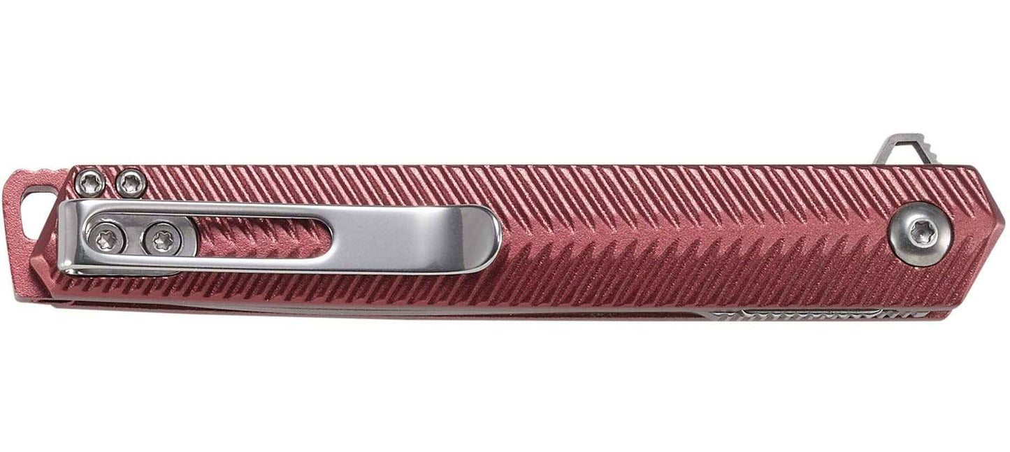 CRKT Stylus Everyday Carry EDC Pocket Folding Knife with Liner Lock: 12C27 Plain Edge Blade, Aluminum Handle, Pocket Clip, K820BXP