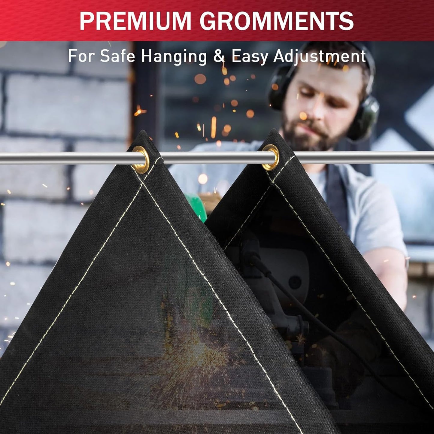 Heavy Duty Welding Blanket 4x6 ft - 1022°F Fire Resistant Fiberglass Insulation (2 Pack)