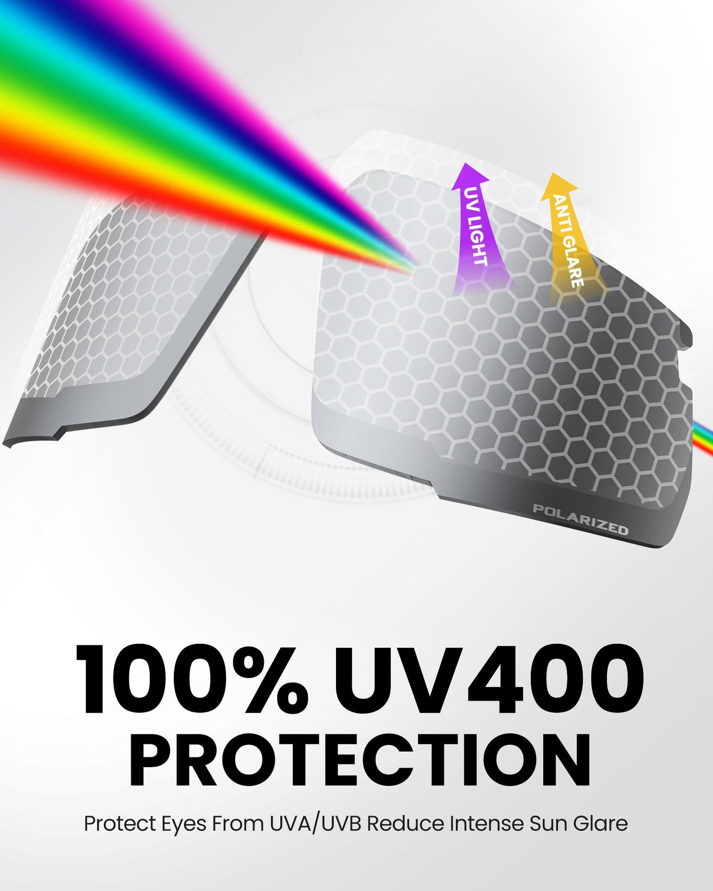 OutdoorMaster Hawkview Polarized Cycling Sunglass, TR90 Sunglasses for Adults Women Men Running Baseball MTB Bike，Silver