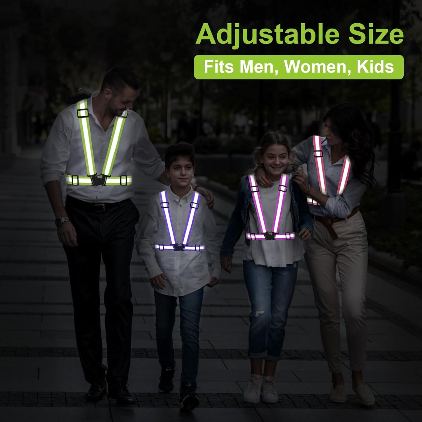 Skiennix Reflective Vest - High Visibility Safety Gear for Running, Cycling & Walking | Adjustable for All Sizes