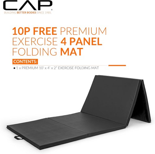 CAP Barbell Folding Anti-Tear Exercise Mat - Versatile Gym & Aerobic Training | Multiple Colors Available
