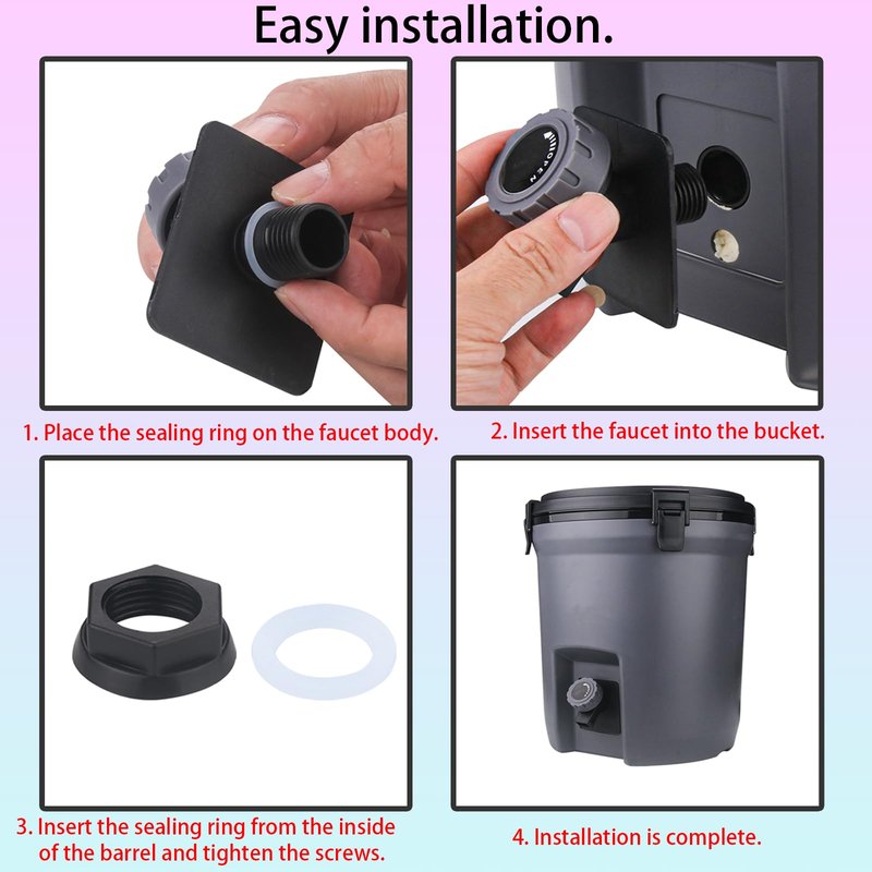 2PCS Water Spigot for STANLEY Adventure 2 Gallon Fast Flow Water Jug，spout Compatible with STANLEY Adventure 2 Gallon Fast Flow With extension hose,and will not leak (2, Black)