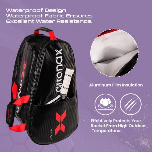 Arronax Pickleball Backpack, Duffle Bag for Pickleball Paddles, Accessories - Padded Compartment with Space for 3+ Paddles, Shoes, More, Suitable for men and women (Black)