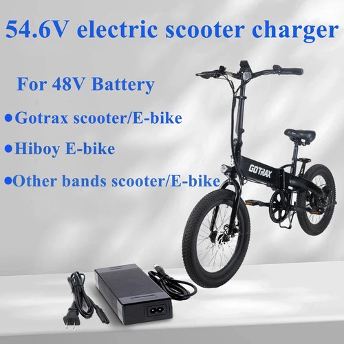 WOJIADA 54.6V UL Certified Electric Scooter Ebike Charger, DC5.5 * 2.5/2.1mm Replacement Charger for 48V Battery Scooter and Ebike Scooter