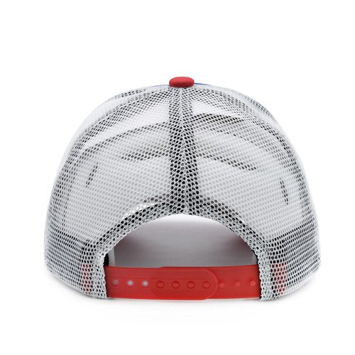 Wodeal American Flag Trucker Hat, Adjustable Snapback Mesh USA Flag Baseball Caps, 4th of July for Men Women Red