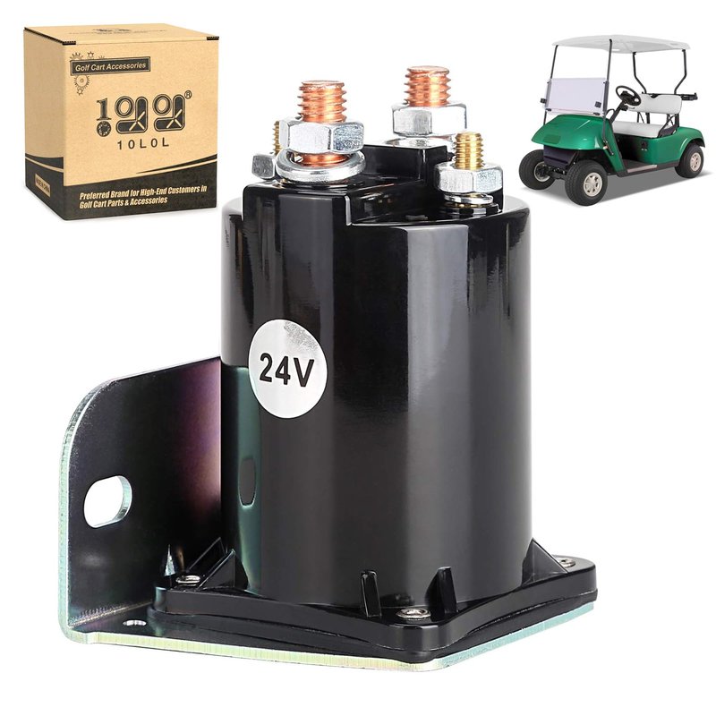 10L0L 24V Golf Cart Solenoid for EZGO Electric Golf Cart 1991-2008, 200A 4 Terminal, Replace OEM# 20468G3, 20468-G3, SLN1162, 72-501-42