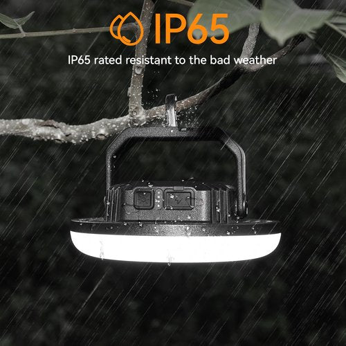 VAVOFO 4000LM 15,000mAh LED Camping Lantern Rechargeable, 3 Lighting Modes, 180LEDs ,Portable Tent Light with Magnet, IP65 Waterproof Hanging Light for Emergencies, Power Outages ,Hurricane(Blcak)