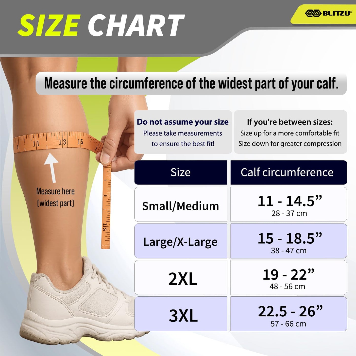 BLITZU Calf Compression Sleeves for Men and Women. Footless Compression Socks Support for Varicose Vein, Nursing, Running. Leg Sleeve Brace for Shin Splints, Pain Relief & Reduces Swelling White S-M