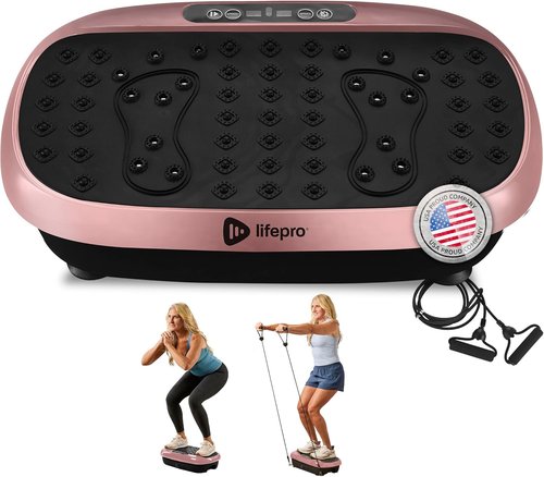 Lifepro HexaPlate Lite Vibration Plate - Full Body Exercise Machine with Magnetic Acupoints for Muscle Toning & Recovery