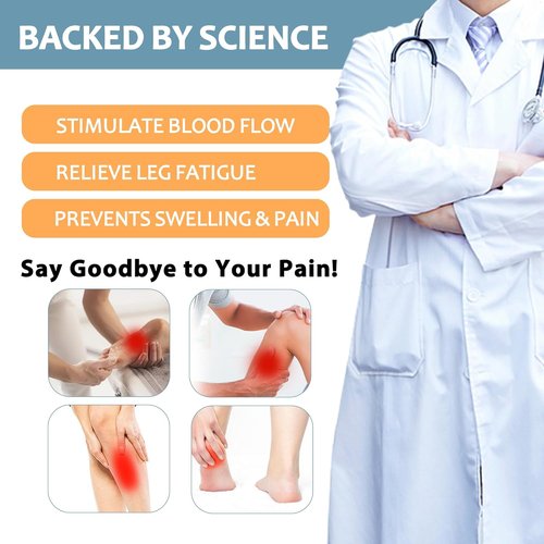 Fenglaoda Compression Socks - 3 Pairs Knee High for Men & Women | Cute Medical & Athletic Design