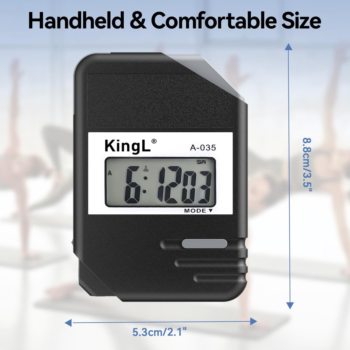 2 Pack Digital Stopwatch Timer with Large Display,Lap Split Mode, Waterproof Handheld Timer for Coaches, Teachers, Kids, Running, Swimming, Training(Black-2 Pack)