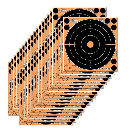 Allen Company EZ-Aim Adhesive Splash 8 inch Bullseye Target by Allen Company, 30 Pack, Orange