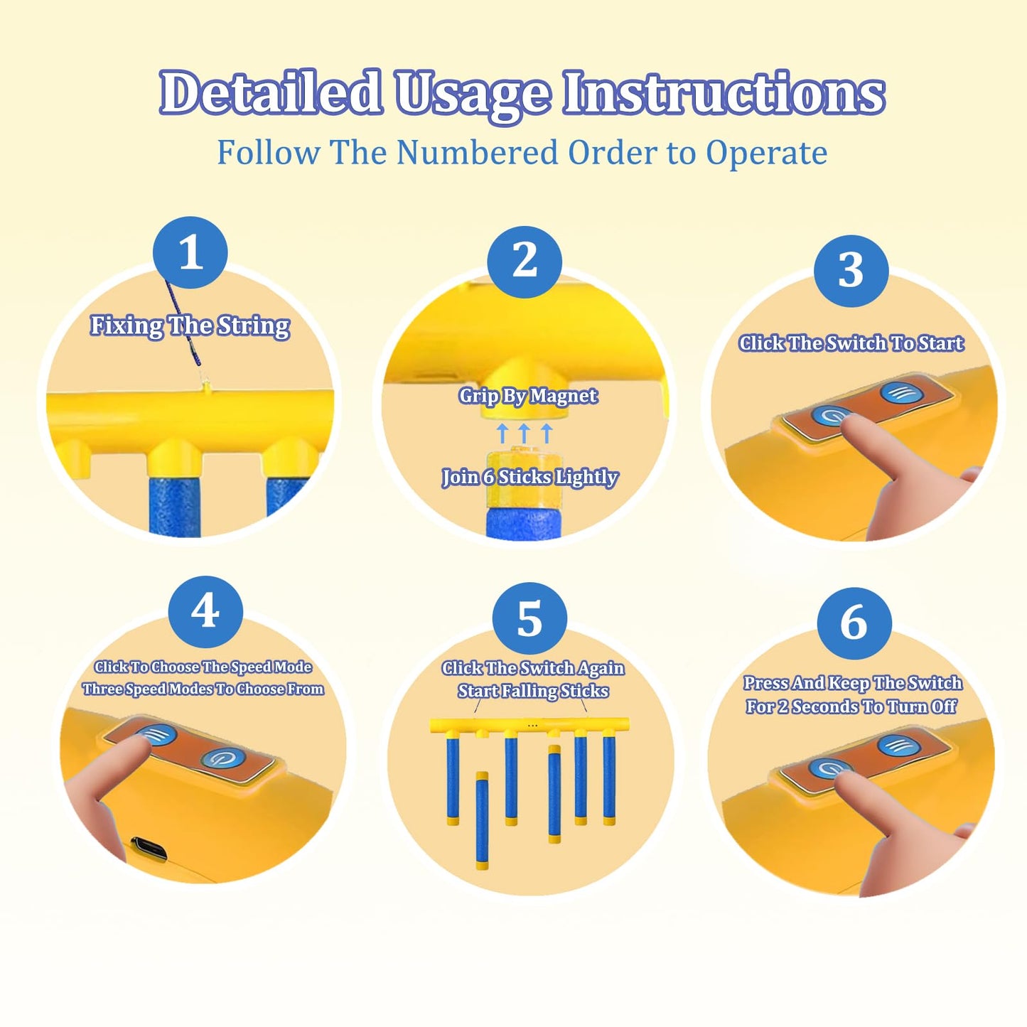 Hand Eye Coordination Training Catching Stick Game Drop Trivia Tool Finger Boxing Trainer Pick Up Modes Original Play Falling And Tapper Design Drop It Hand Speed Levels Shot Down Soft Balls For Sport