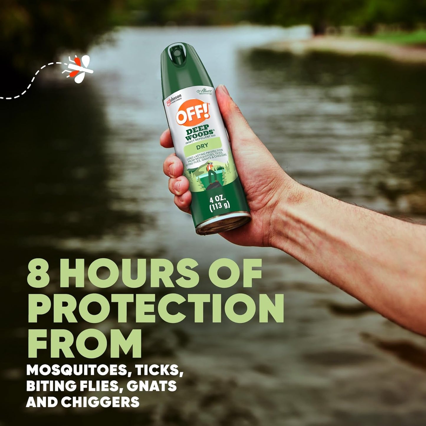 OFF! Deep Woods Bug Spray - Long Lasting Insect Repellent for Outdoor Protection | 4 Oz (Pack of 3)