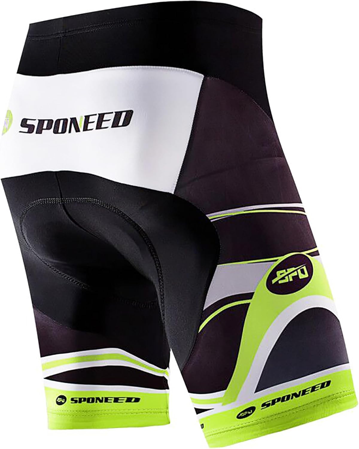 Sponeed Men's Cycling Shorts - Gel Padded Biking Pants for Comfortable Road Rides | Black