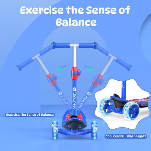 isinwheel MiniSpider Electric Scooter for Kids Ages 3-12, 2-in-1 Design, 3 Wheel Electric Scooter with Remote Controller and 2 Speeds, Nice Gifts for Kids(Blue)