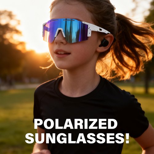 KUGUAOK Oversized Kids Sunglasses Youth Baseball Sun Glasses Boys Girls Softball Cycling UV400 Protection Goggles