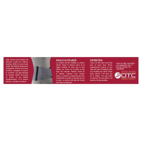 OTC Lumbosacral Support for Women, 7-Inch Lower Back, Select Series