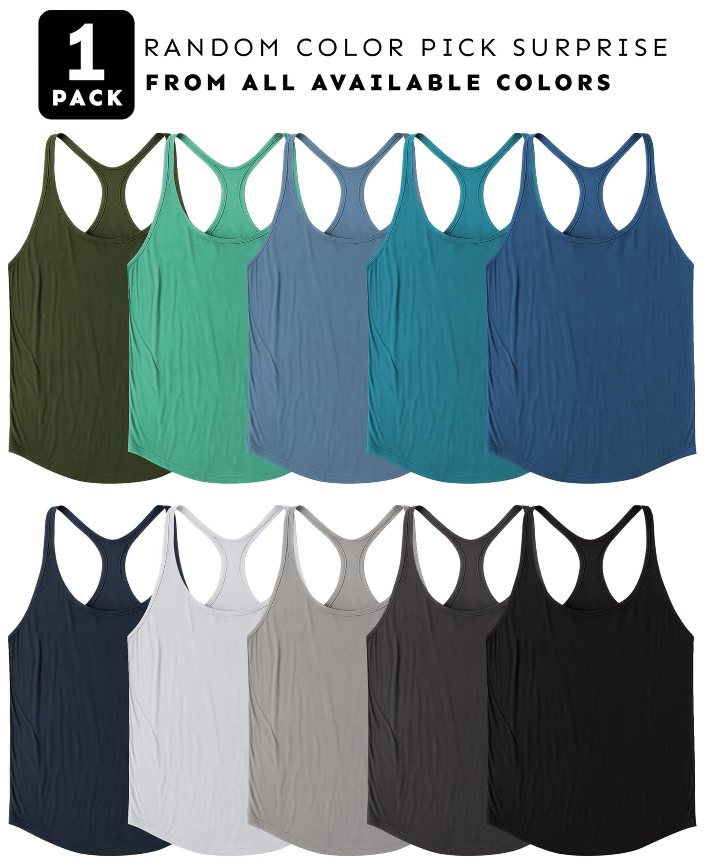AMERICAN HEAVEN Men's Dry Fit Y-Back Muscle Tank | Stringer Workout Tank Tops | Multi Packs & Colors