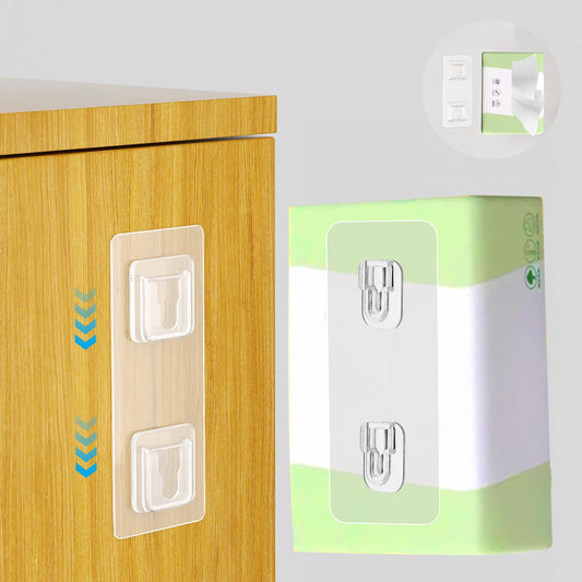 Double Sided Adhesive Hooks Adhesive paper towels facial tissues holder on wall mount Clear Self Adhesive Hooks, paper towel holder on wall Tissue Holders for Bathrooms,No Drill No Screw-20 PCS