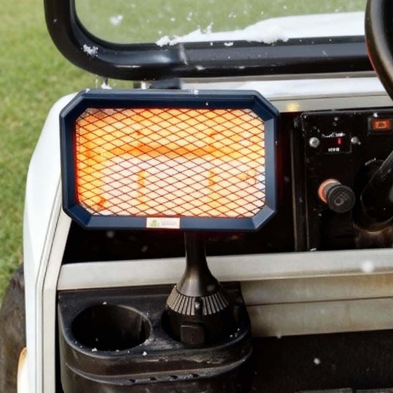 48V Golf Cart Heater - Attery Powered Heater, 400W 360° Adjustable Electric Winter Golf Cart Accessories for Club Car/Yamaha/EZGO,Safe & Fast Heating,Eclipse Blue