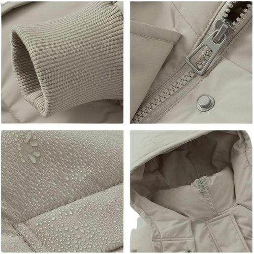 PUFFIT Long Puffer Jacket for Women,2025 Thickened Winter Coat Hooded with Deep Pockets, Ladies Warm Winter Jacket