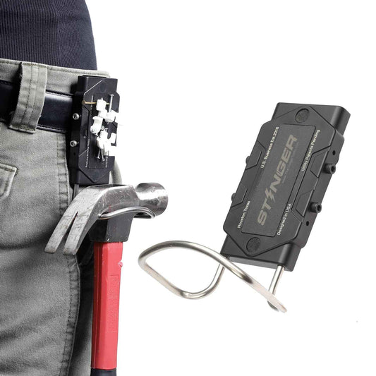Stinger Magnetic Clip on Tool Hammer Holder for Belt, Strong Magnets Belt Clip Holster for Any Magnetic Tools and Hardware Holds Hammer, Wrench, Pliers, Screws, Nails, Drill Bit, Screw Driver