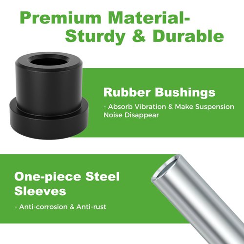 10L0L Complete Rear Leaf Springs & Shackles Bushing Sleeve Screw Bolt Kit for Club Car DS 1981-up Golf Cart, Replace OEM 1012303 1015583 8755 8754
