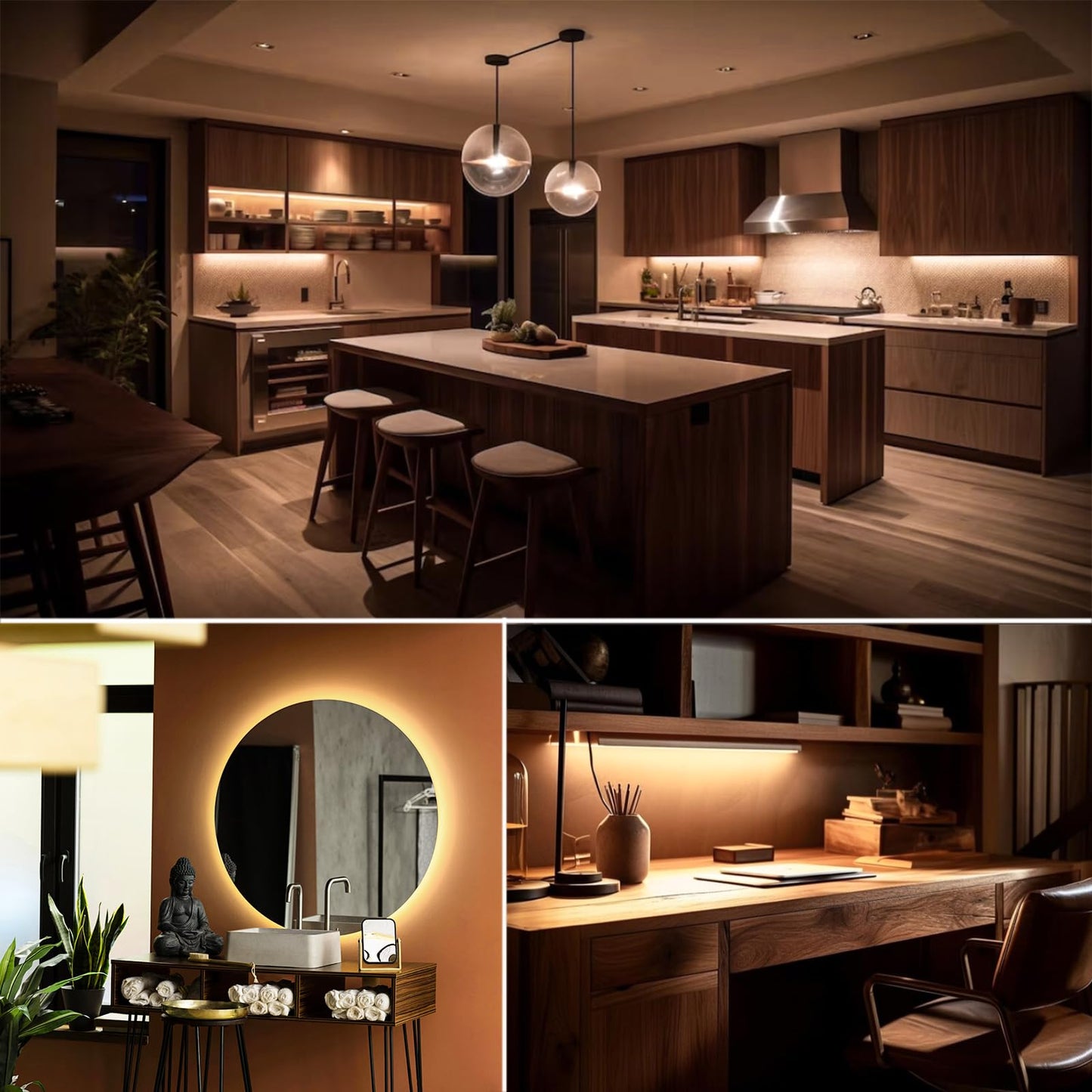 12V Warm White Led Strip Light 6.56Ft Dimmable Light Strip, SMD 5630 IP65 Waterproof 3500K Flexible Tape Lights 120 LEDs Rope Light for Bedroom, Desk, Kitchen, Indoor, Outdoor Decoration