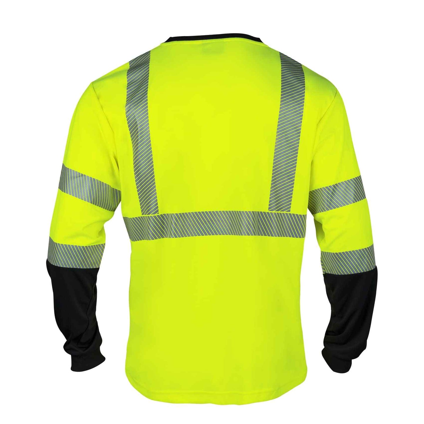 VENDACE Safety Reflective Hi Vis Long Sleeve Shirts for Men ANSI Class 3 High Visibility Construction Work T Shirts (Yellow,XL)