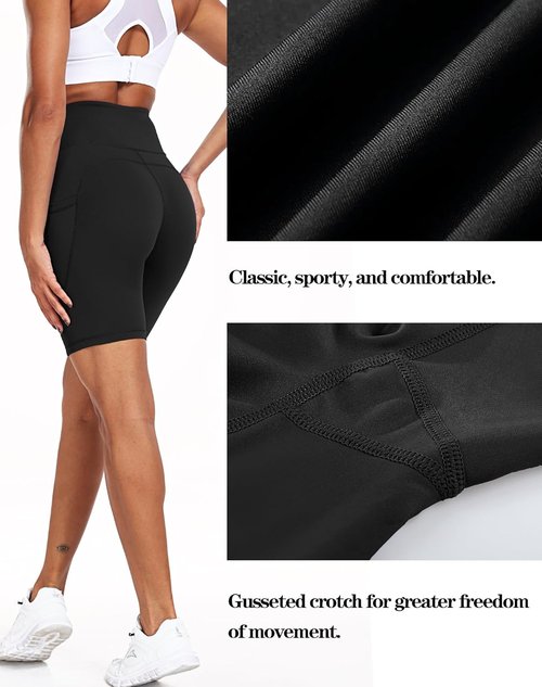 CADMUS High Waist Yoga Shorts - Naked Feeling Workout Biker Shorts for Women | 3'' to 8'' Sizes