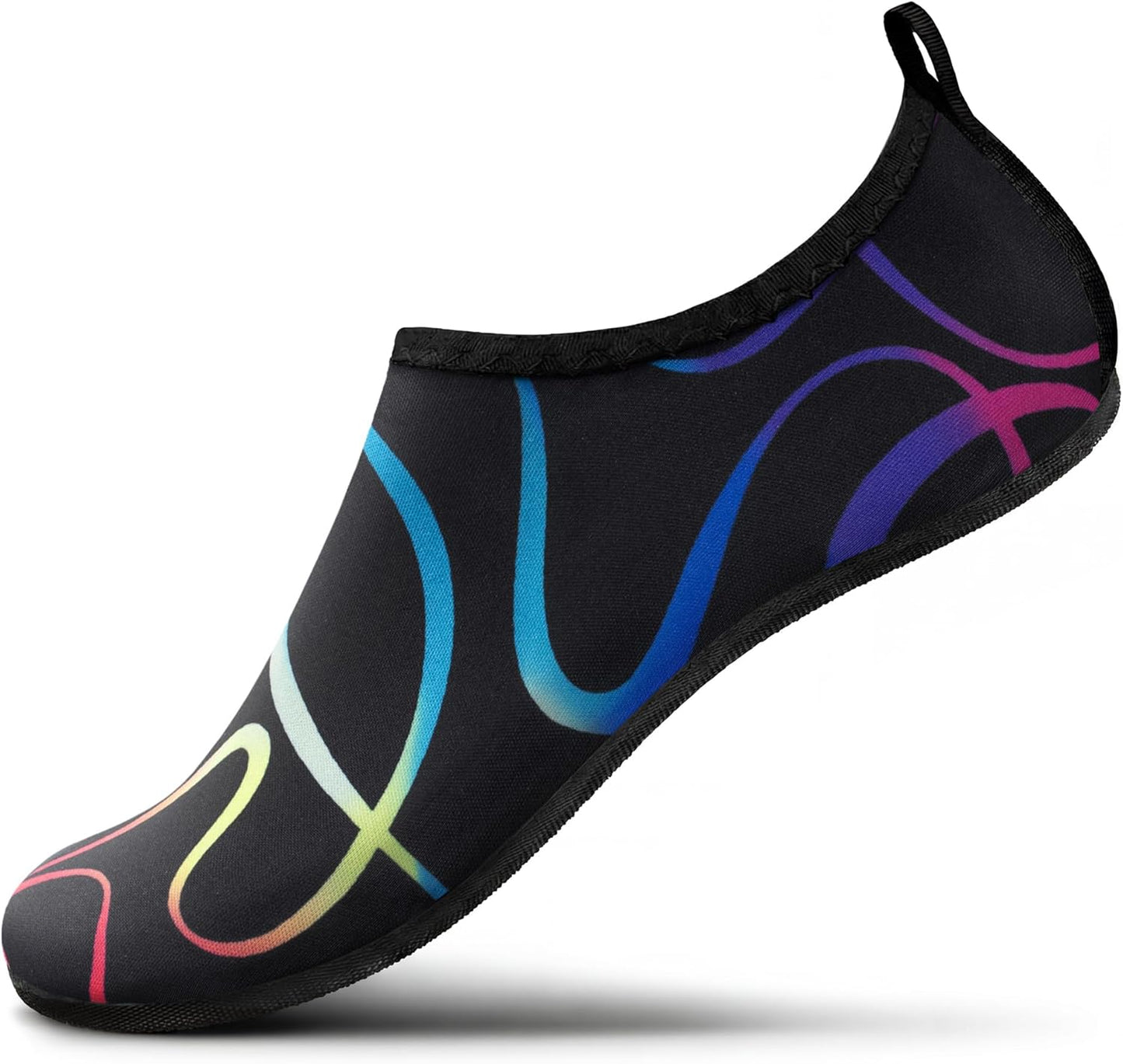 SEEKWAY Water Shoes - Quick-Dry Aqua Socks for Adults | Non-Slip Barefoot Design - Black SK002(U)