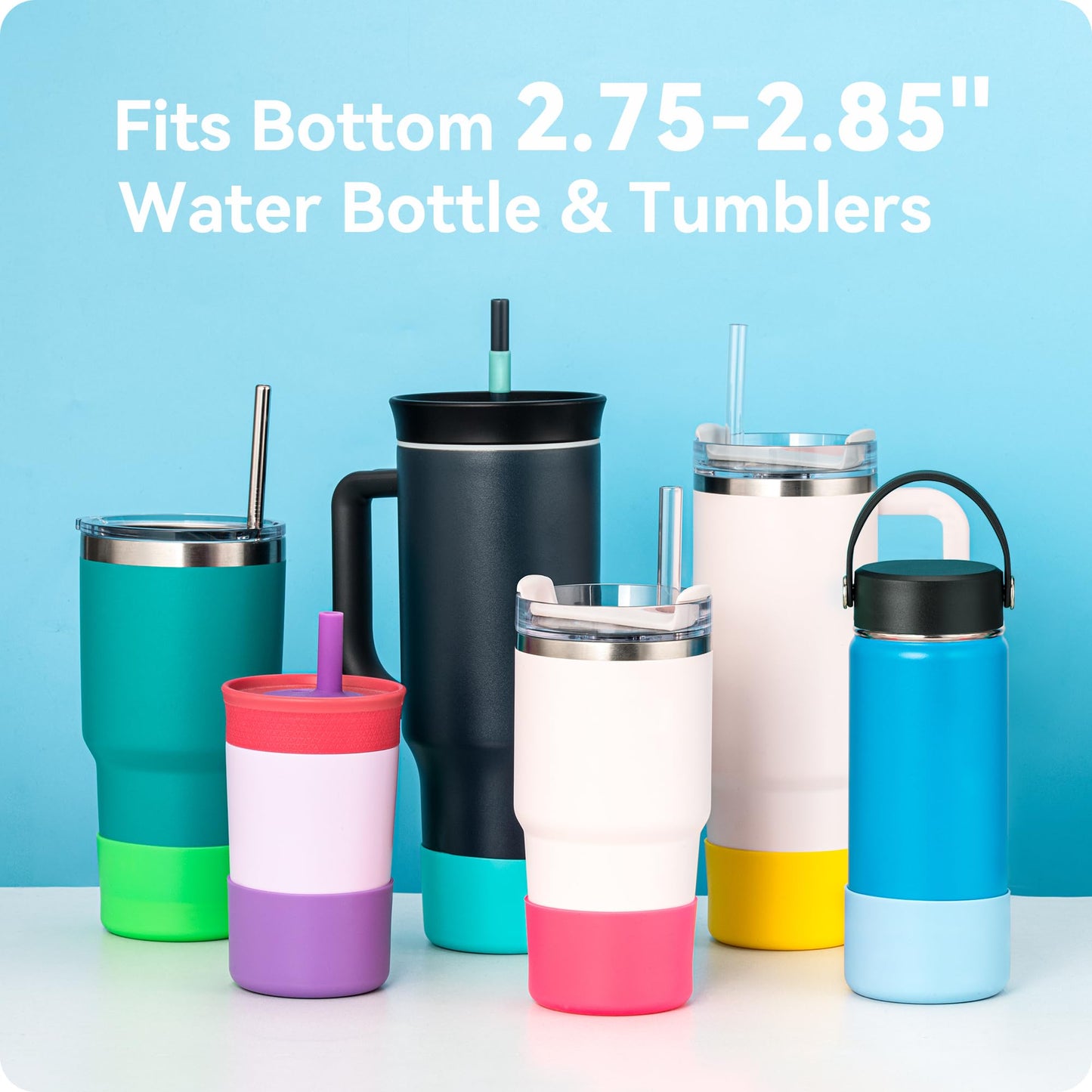 2Pcs Silicone Boot Protector for Owala 24/40oz Travel Tumbler, 12oz Bottle