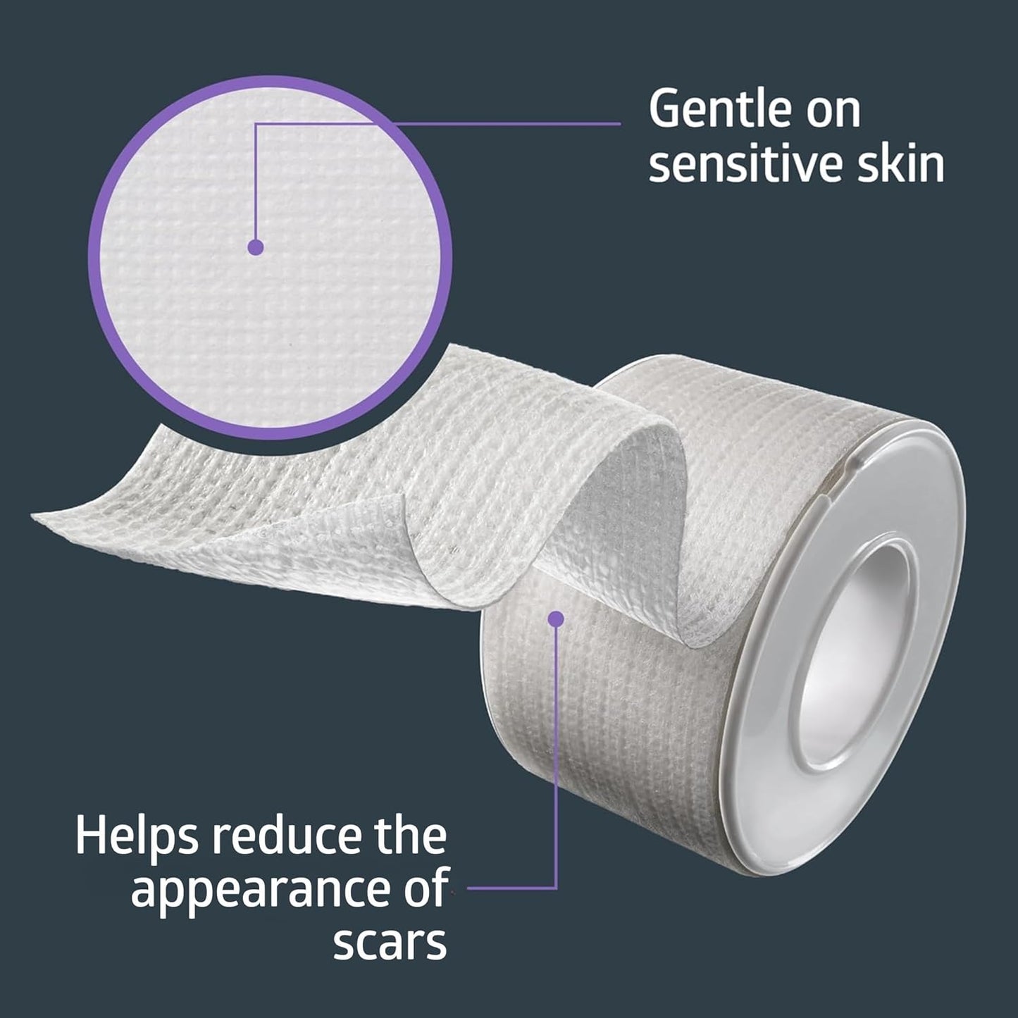 Medline Gentac EZ Silicone Tape - Easy Tear Medical Tape for Sensitive Skin | 1” x 5.5 Yards