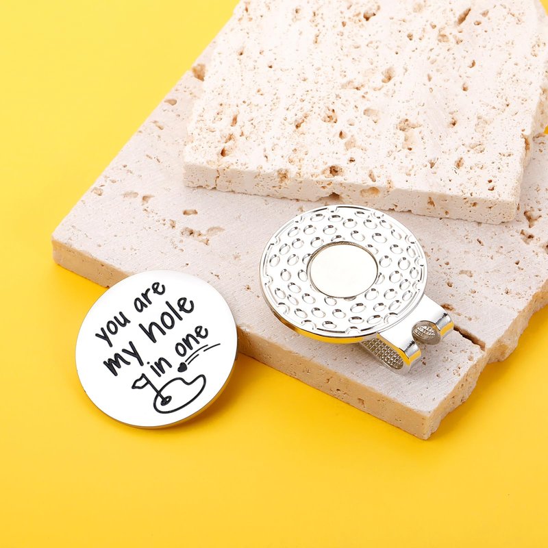 TI-EDC Valentines Gift for Him Golf Ball Markers，Gift for Men Husband Boyfriend Golf Lovers Him from Wife Girlfriend Couple Birthday Wedding Anniversary Golf Accessory Magnetic Hat Clip