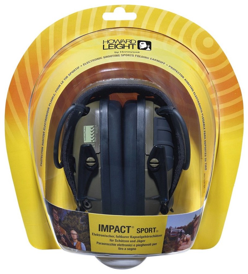 Howard Leight Impact Sport Sound Amplification Electronic Earmuff, Green (R - 01526)