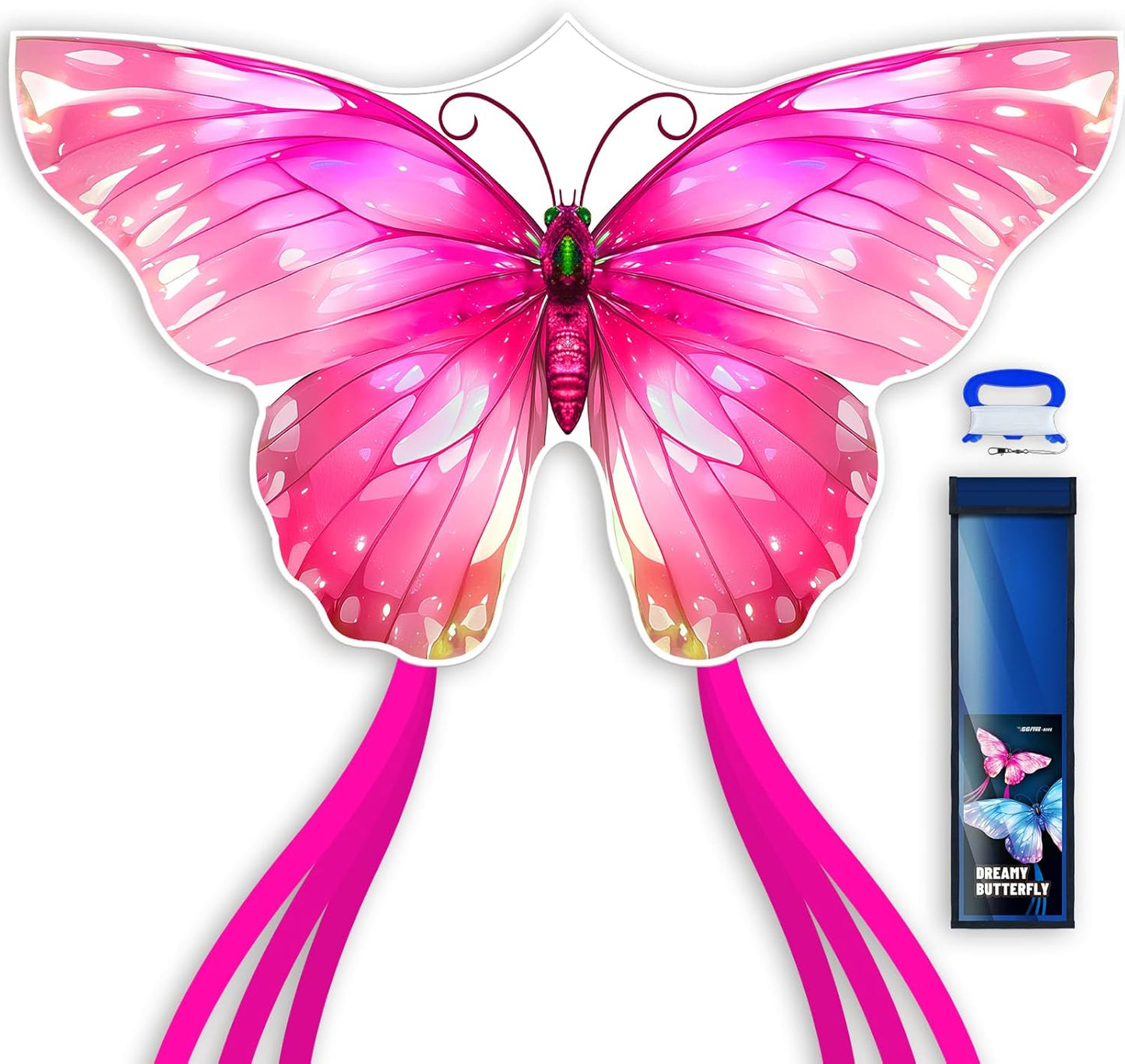 SGftre Butterfly Kite - Easy Flight Hand Kite for Kids & Adults | Perfect Outdoor Toy (Pink Dreamy Butterfly)