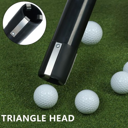 HOW TRUE Golf Ball Retriever, Portable Shag Bag Golf Ball Pick Up with Removable Plastic Tube, Pocket Shagger Storage, Blue
