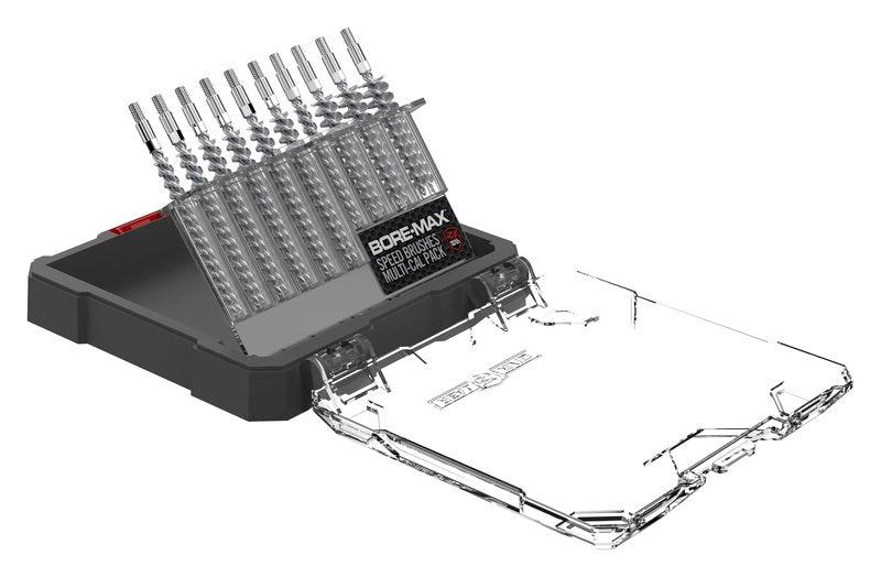 Real Avid Bore Max Speed Brush Multi Cal Pack – 10 Durable Nickel Plated Gun Cleaning Brushes Fits .22 .243 .270 .284 .30 Caliber Rifles and .22 .380 .40 .45 Caliber Handguns with 2X Bristle Density