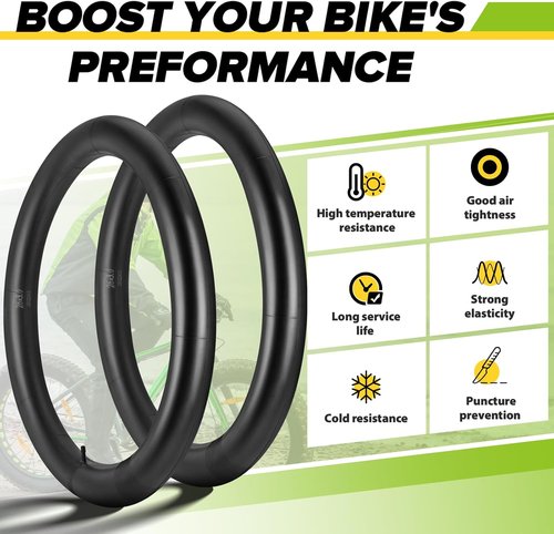 **Fat Tire Bike Inner Tubes - 20/26" x 3.0/3.5 Butyl Tubes with 32mm AV Schrader Valve & Tire Levers | 2/4 Pack**