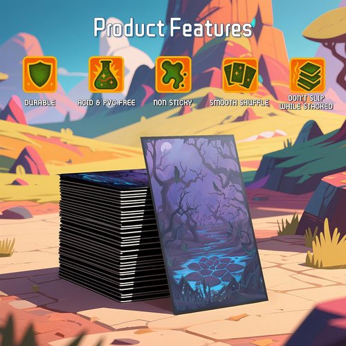**MTG Card Sleeves - Ultra Clear Front & Matte Finish Back - 100 Count Standard Size TCG Sleeves**